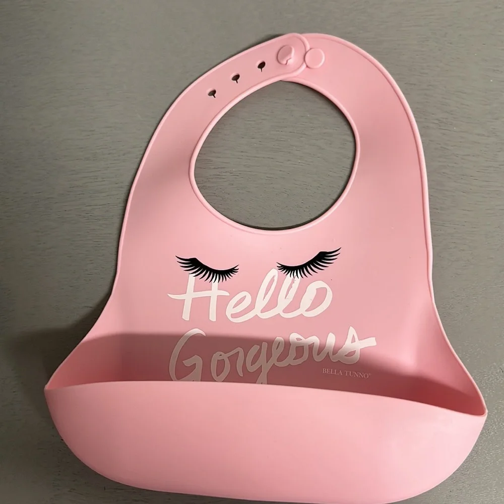Silicone Baby Bib with Pocket Set of 3 - Picture 2 of 4